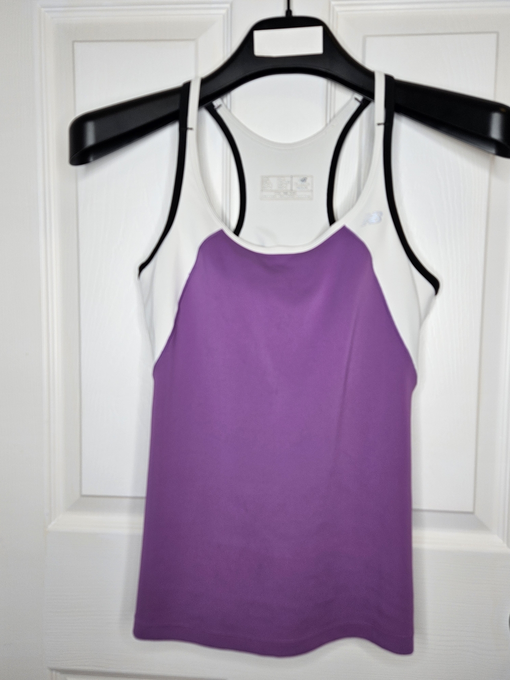 New Balance Racerback Tank Top Purple White Size M Athletic Performance Top